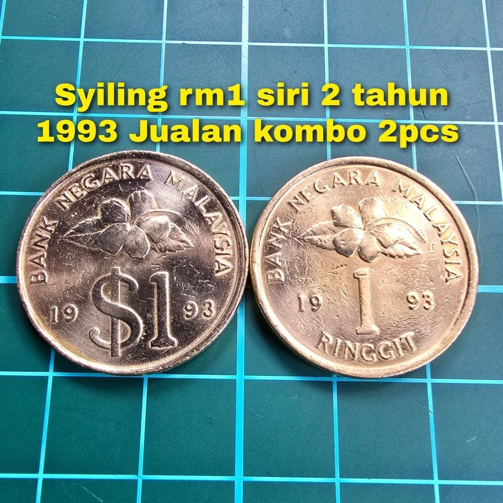 B124 syiling 90-an bunga raya keris emas duit syiling lama barang antik ...