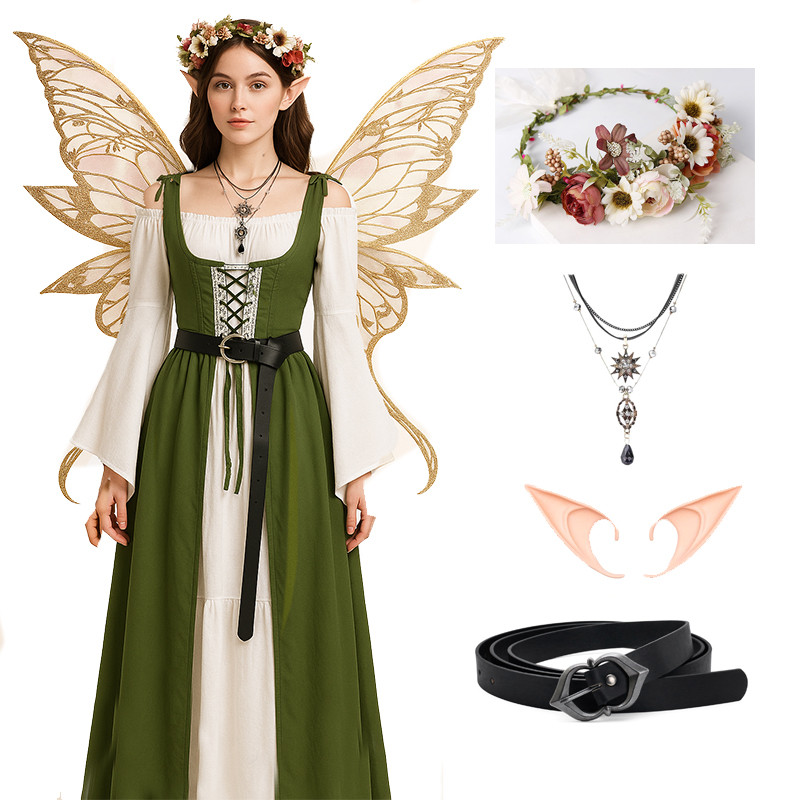 where to buy evening dresses in toronto Renaissance Corset Dress, Medieval Fairy Gown for Women, Cottagecore –  Tunic Costumes main image 0