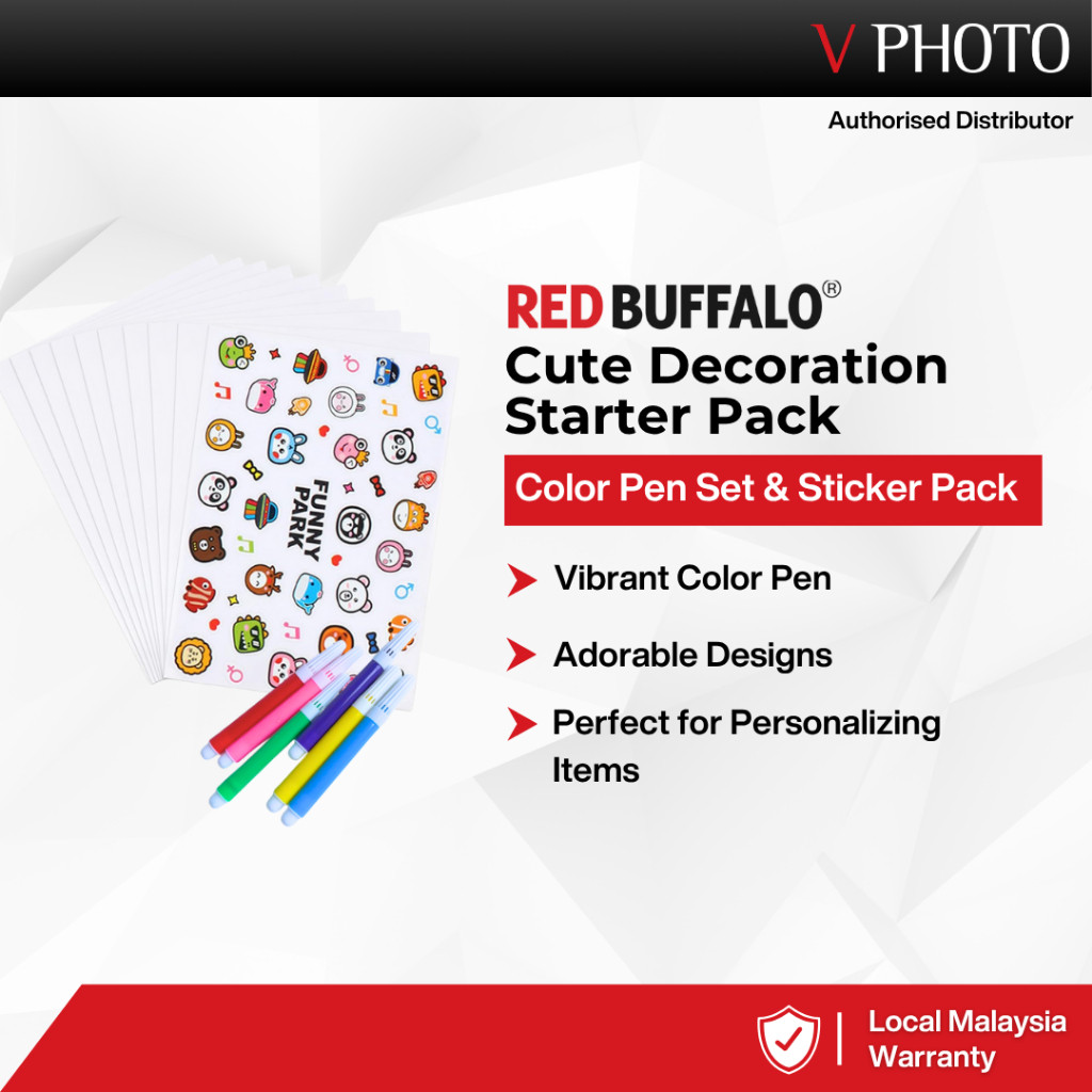 DIY & Decoration Starter Pack Sticker Kids Color Pen Decoration for Red ...