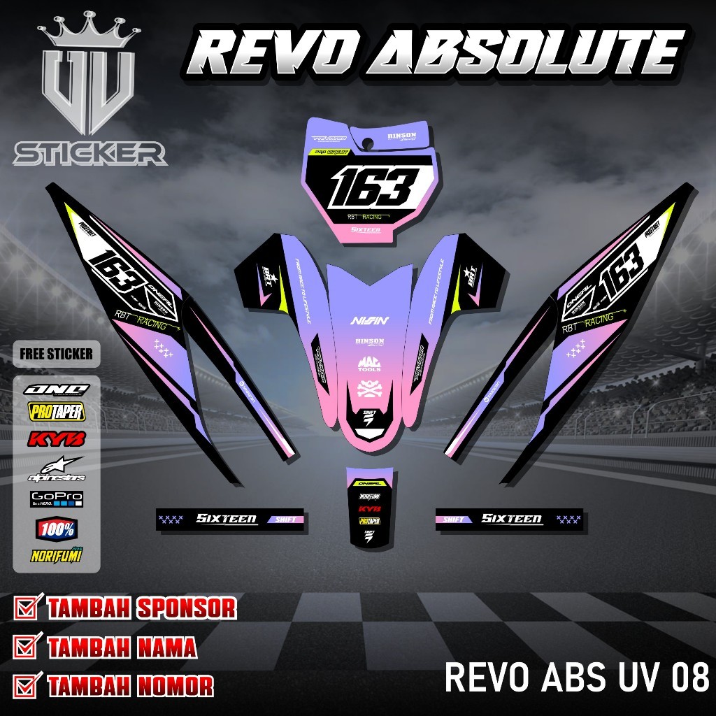 NEWEST Sticker Striping RBT/GTX REVO ABSOLUTE 110 MOTOR RBT BEBEK MODIF ...