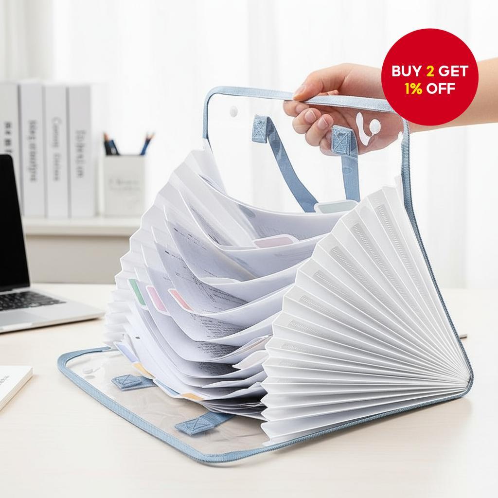 Aesthetic Expanding File Organizer, Large Size, A4 Document Storage ...