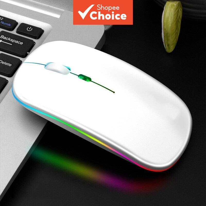 Wireless Mouse Rechargeable Bluetooth Compatible 2.4G for Computer ...