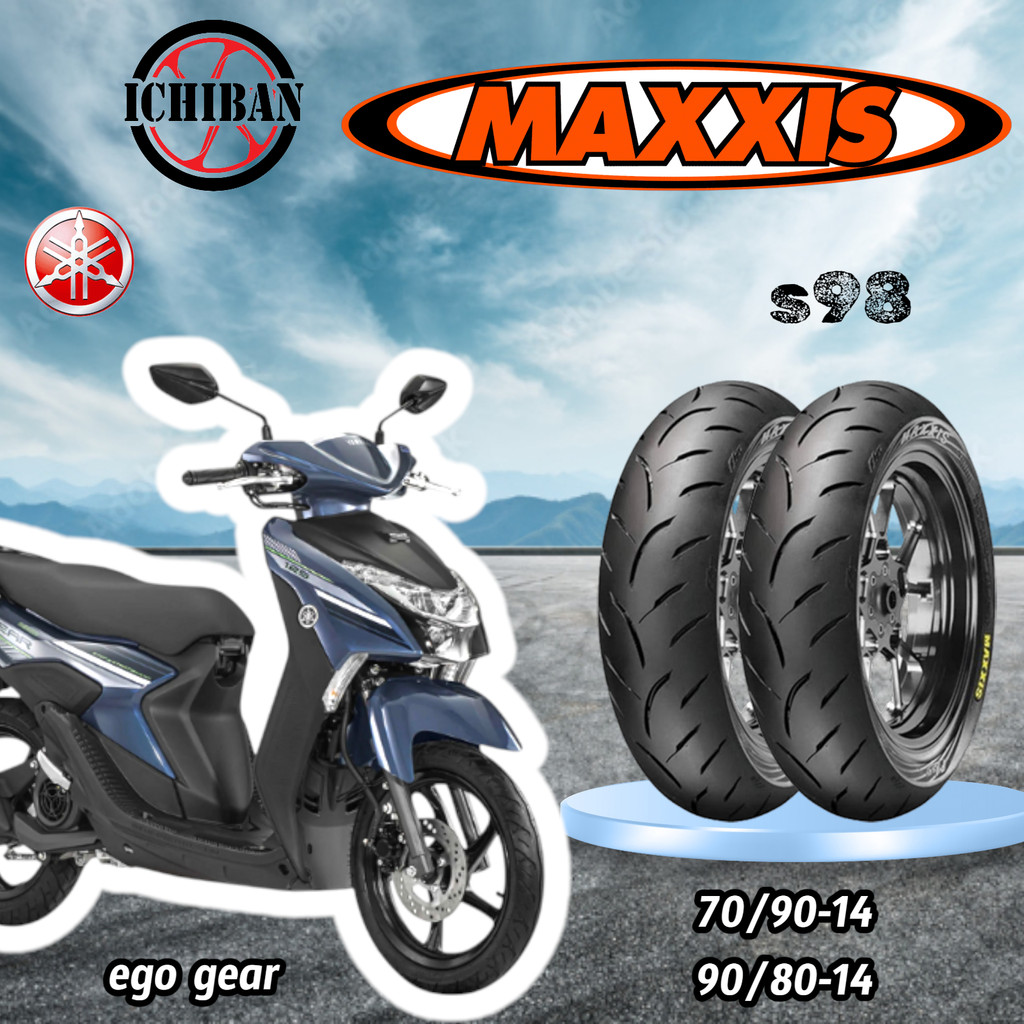 YAMAHA EGO GEAR TYRE MAXXIS 70/90-14 & 90/80-14 MAXXIS DIAMOND NEW TYRE ...