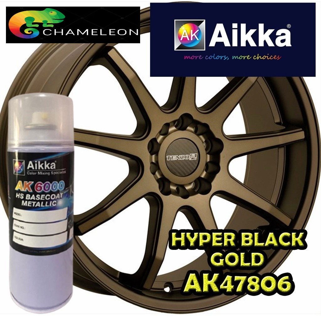 [Sport Rim Paint HYPER BLACK GOLD AK47806] AIKKA Sport Rim 2K Paint DIY ...