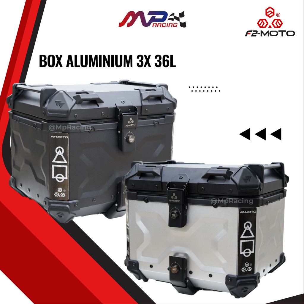 F2-Moto 36L Aluminium Top Box,Motorcycle Box Premium | Shopee Malaysia