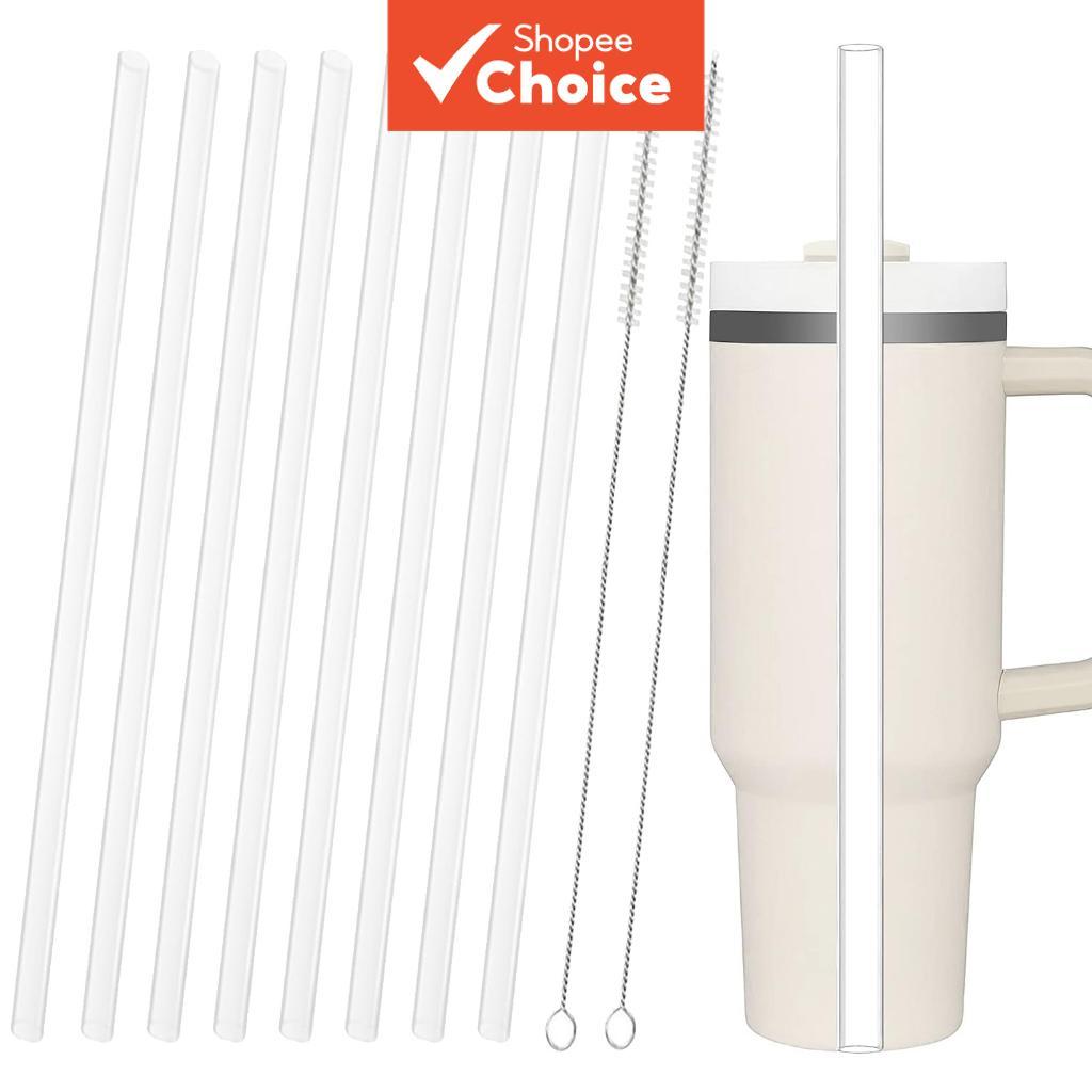 Glass straw accessories, high borosilicate glass, extra long straw ...