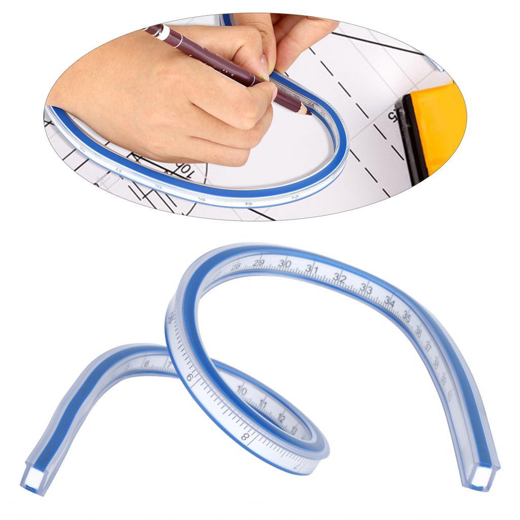 bmai Flexible Curve Ruler Plastic Sc Soft Measu Tool for Drawing and ...