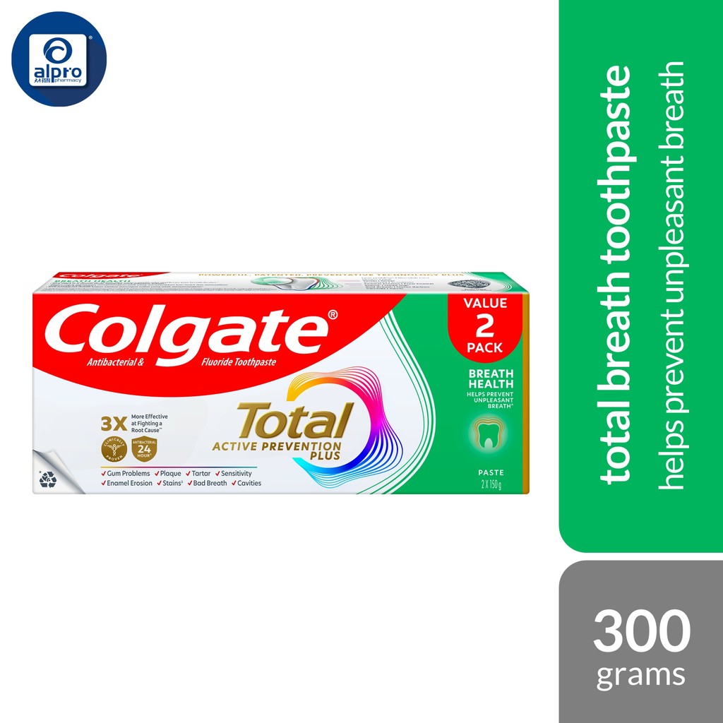 Colgate Total Protection Total Breath Health 150g 2s | Helps Prevent ...