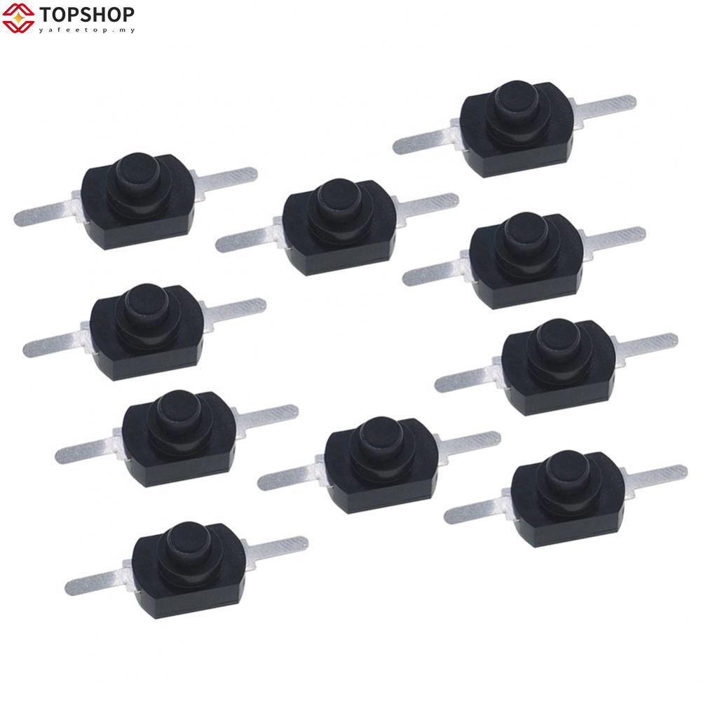 10PCS 1A 30V Black Latching On Off Mini Torch Push Button Switch copper ...