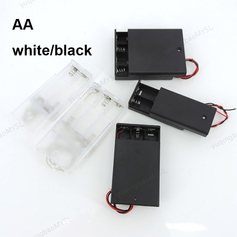 White transparent 2/3/4 Slot AA Battery Holder AA Battery Box Case AA ...