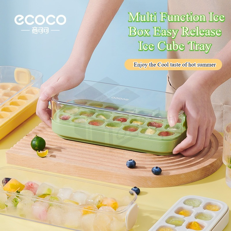 LODER ECOCO ECOCO Multi Function Ice Box Easy Release Ice Cube Tray ...
