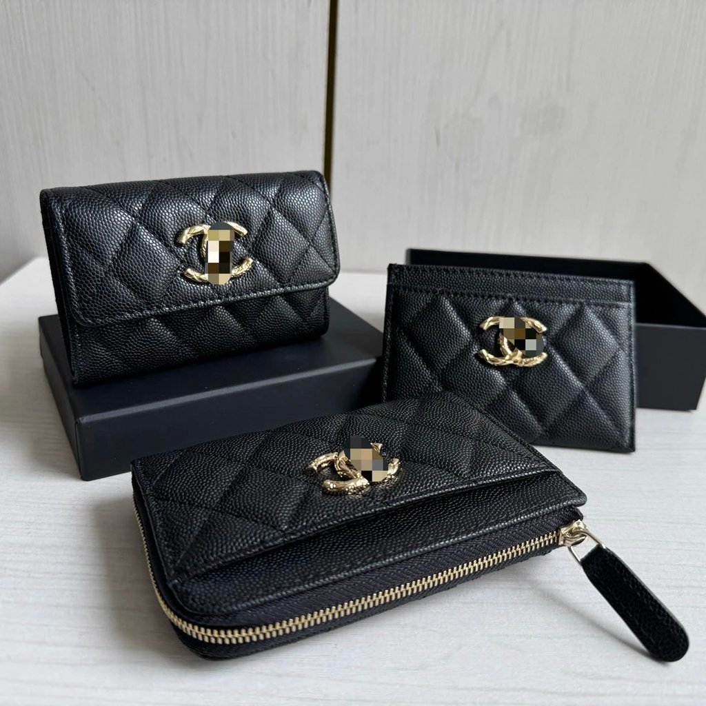 New Chanel Metal Grid Double C Buckle Caviar Pattern Cowhide Diamond ...