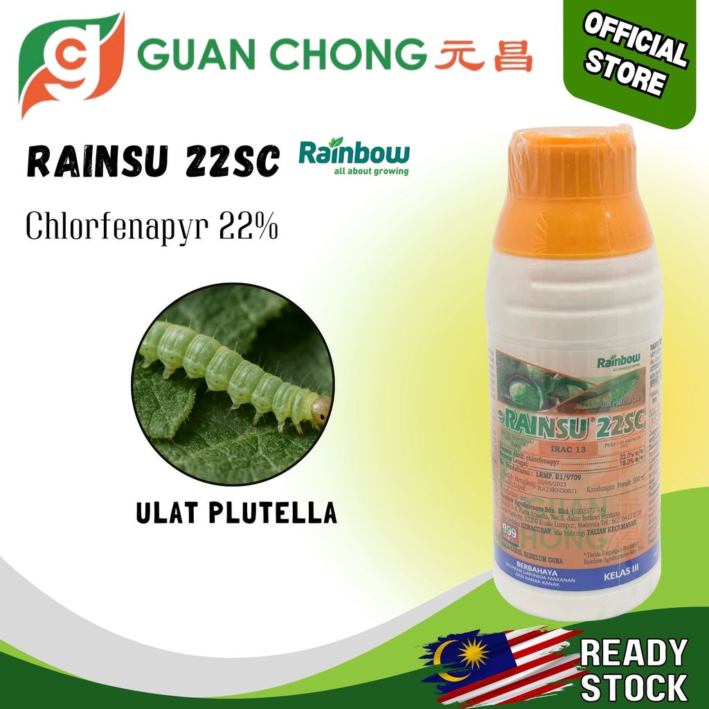 500ml Rainsu 22SC Racun Serangga Chlorfenapyr Racun Thrips Lalat Putih ...