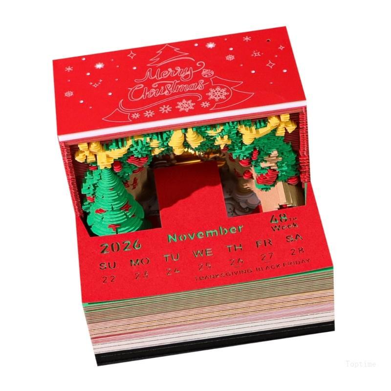 Top Environment 2026 Tearable 3D Calendar Festive Scene With Soft LED ...