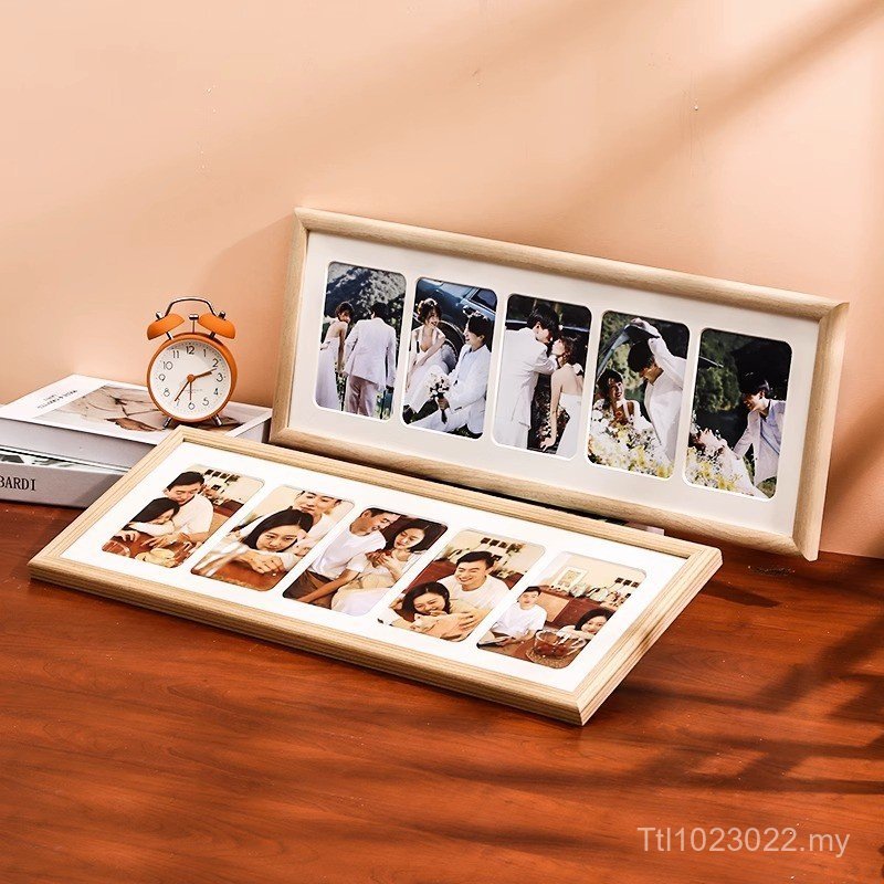 Photo Frame Commemorative Inch Photo Solid Wood Multi-Grid Girlfriend ...