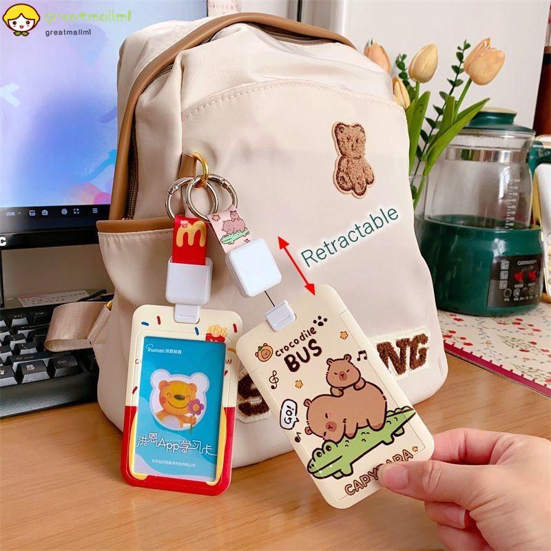 Retractable ID Card Holder - Bus Campus Access Control Badge Protective ...