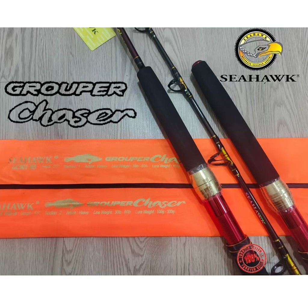 ⭐SEAHAWK GROUPER CHASER BOTTOM FISHING ROD | Shopee Malaysia