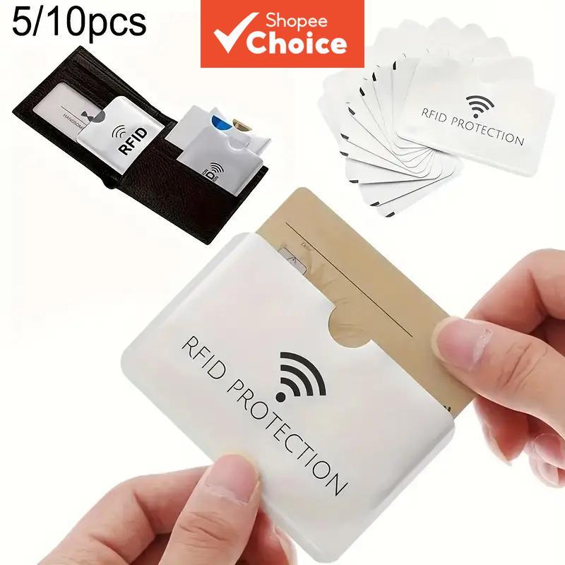 5/10pcs Aluminium Smart Rfid Blocking Bank Sleeve Wallet, RFID ...