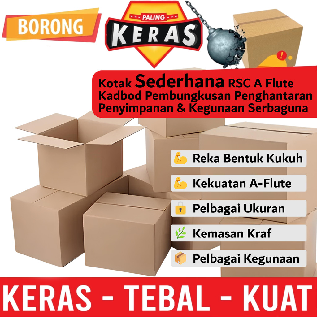 Paling Keras - Kotak Ukuran Sederhana RSC A Flute Pembungkusan ...