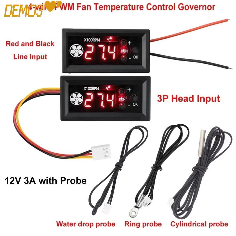 [DEMO3] PWM Fan Controller, DC12V 3A 4 Pin Temperature Control Governor ...