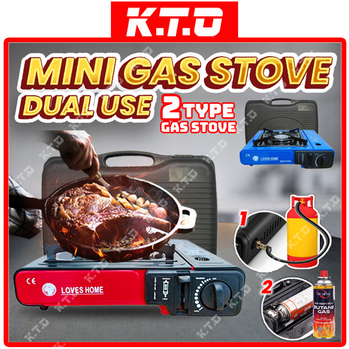 Dual Use Portable Mini Butane Gas Stove With Carrying Case Outdoor ...