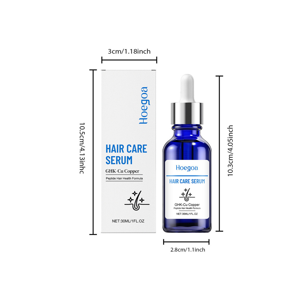 GHK - Cu Copper Hair Care Serum | Peptide Formula | Gentle & Safe Daily Hair  Serum for Thicker & Healthier Hair | 30ml