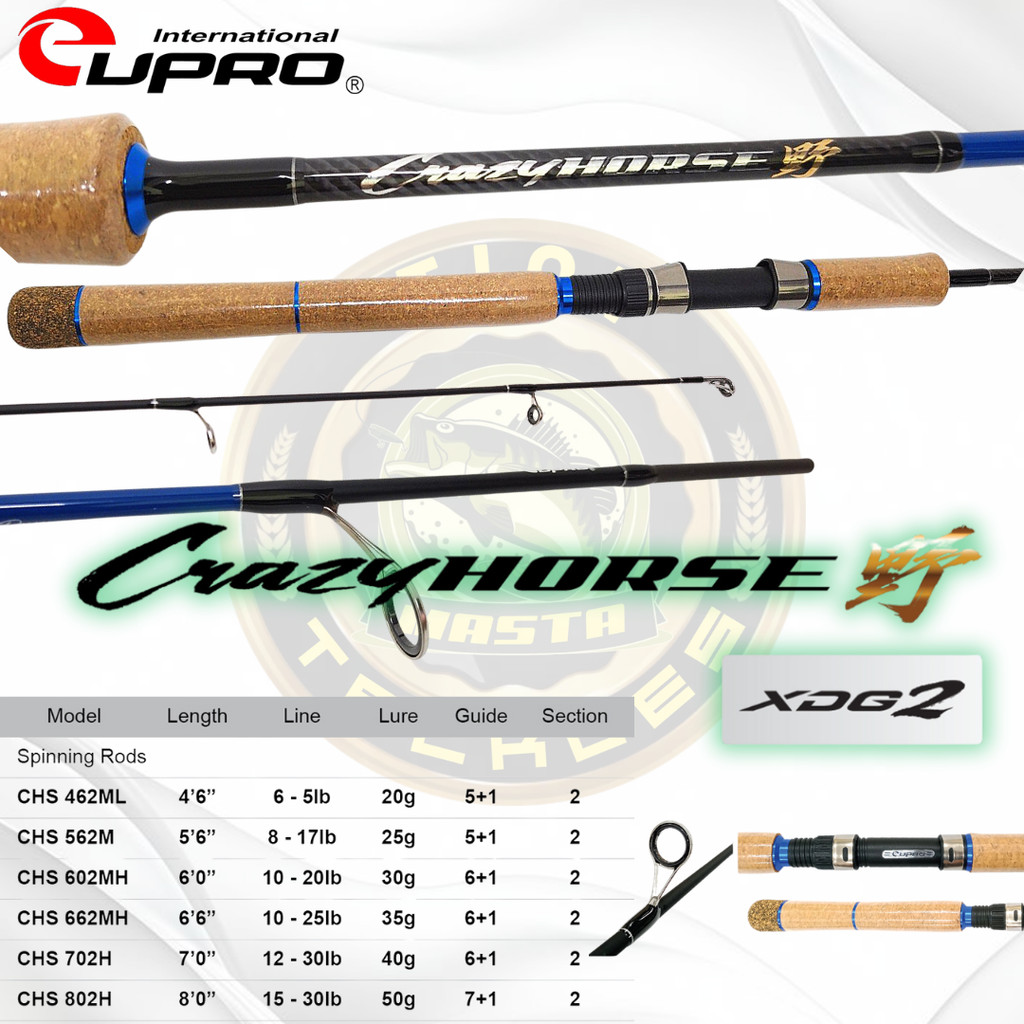EUPRO CRAZY HORSE ROD BOTTOM SPINNING GAME KOLAM KELI | Shopee Malaysia