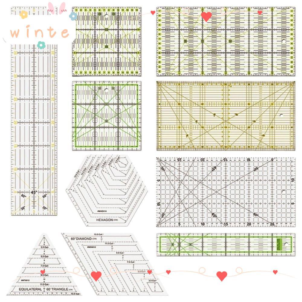 WINTE Quilting Rulers, Mark Acrylic Material Square Quilting Rulers ...
