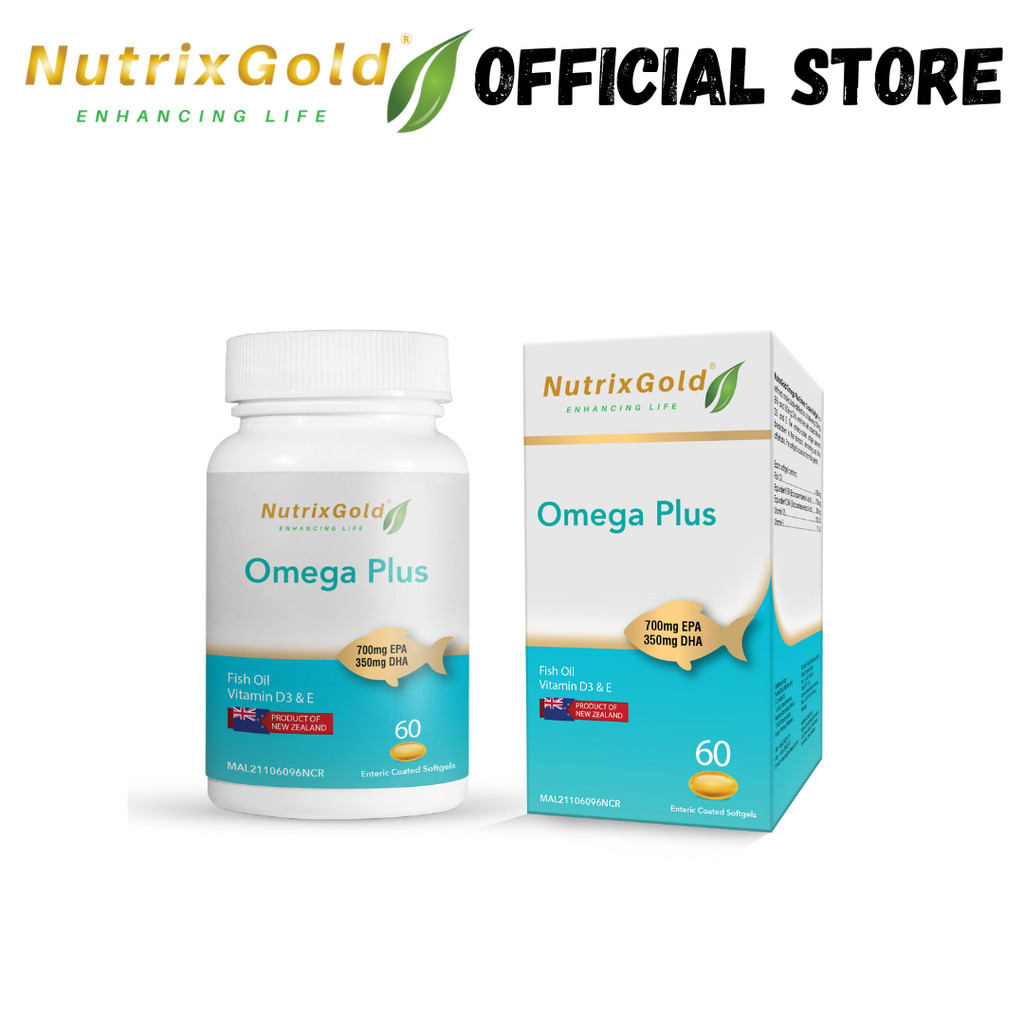 NutrixGold Omega Plus Twin-pack (60 Enteric-Coated Softgels x 2 ...