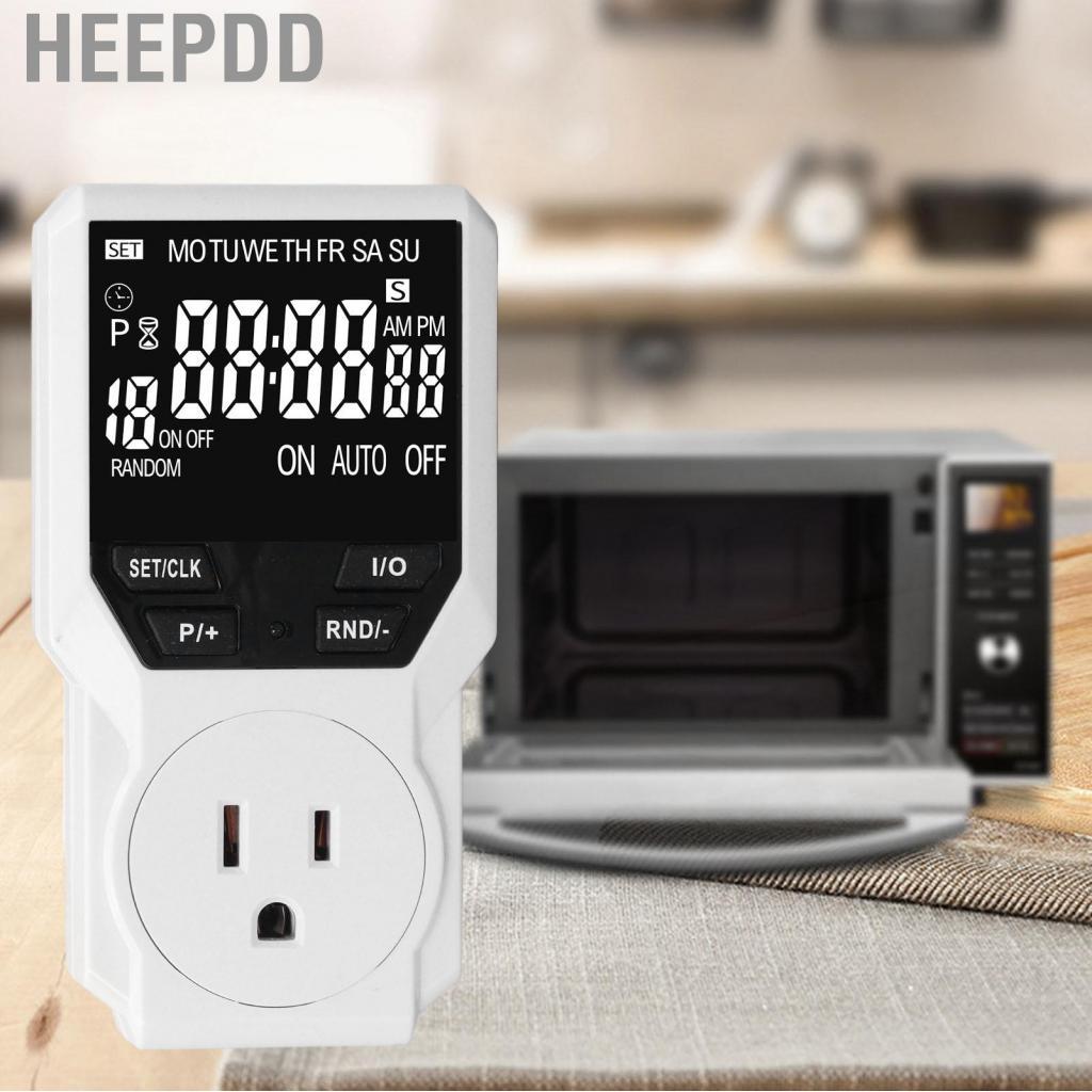 HEEPDD Large VA Screen Outlet Timer Plug Indoor 15A Energy Saving ...