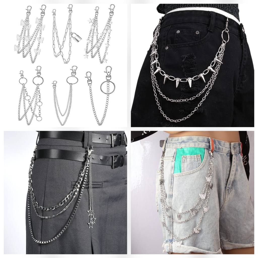 Metal Alloy Waist Chain Retro Punk Hip-Hop Pants Chain Decorative Pants ...