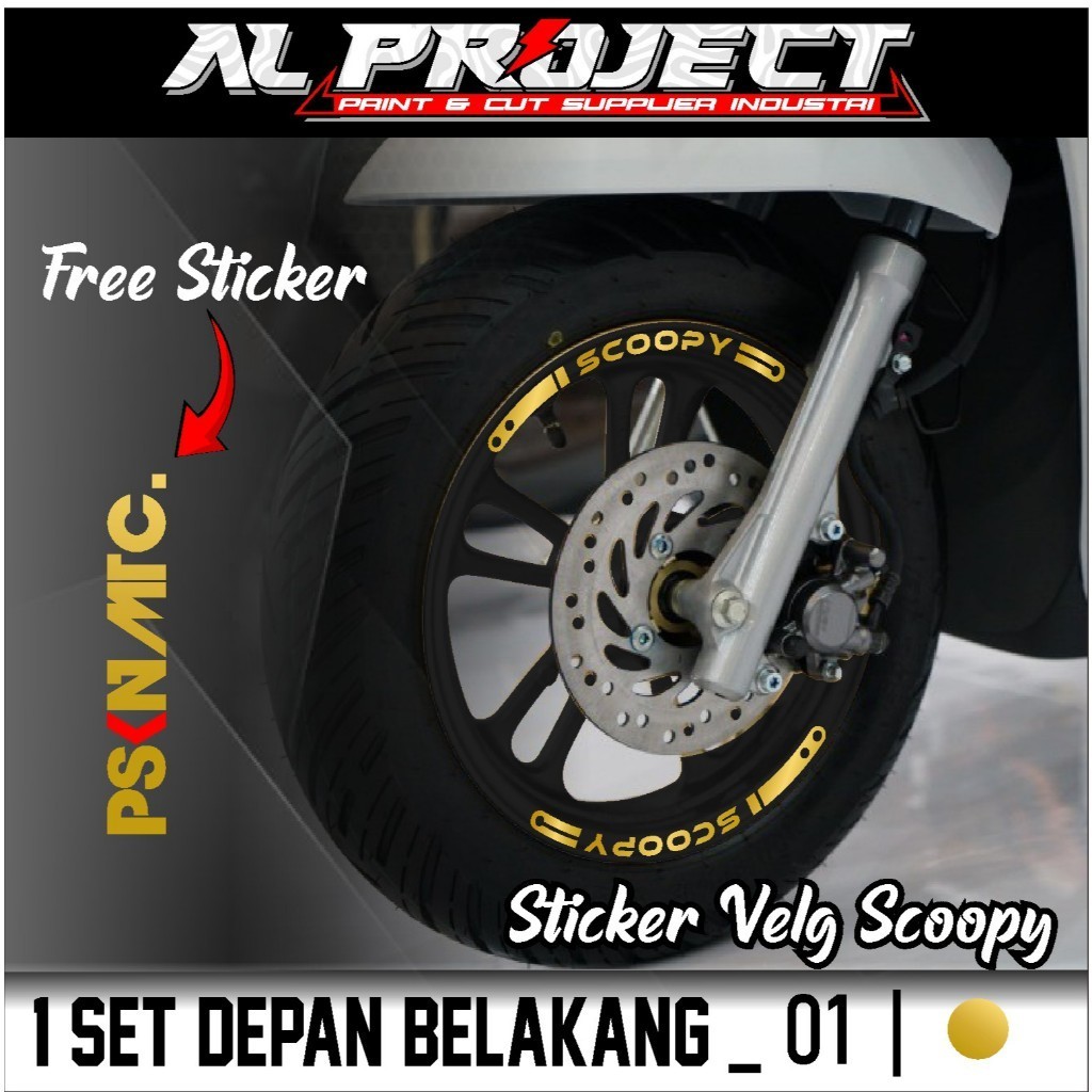 Cutting Sticker Velg Scoopy Free Sticker - Sticker Accessories Cutting ...