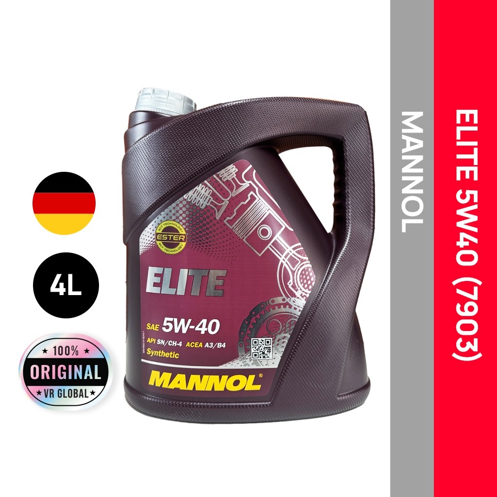 MANNOL ELITE 5W40 [7903] FULL SYNTHETIC ENGINE OIL / MINYAK ENJIN ...