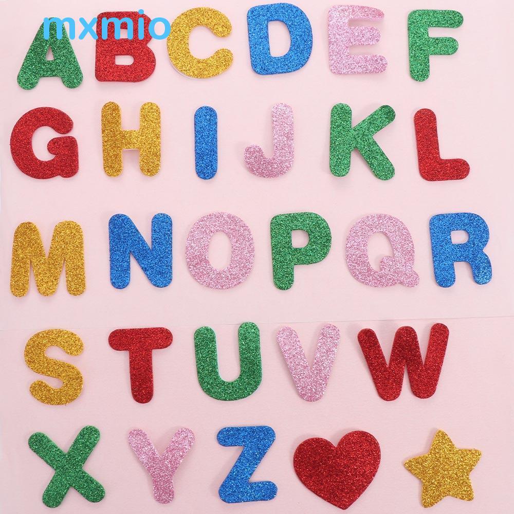 MXMIO Foam Letter Sticker, A-Z Letters Wall Decals Glitter Alphabet ...