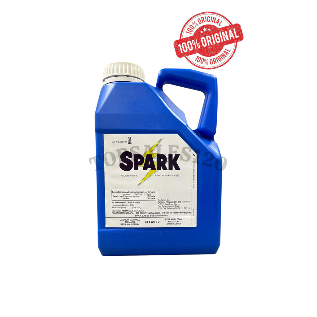 Spark Racun Rumput 4L Glyphosate Racun Rumpai Mati Akar Lalang Weed ...