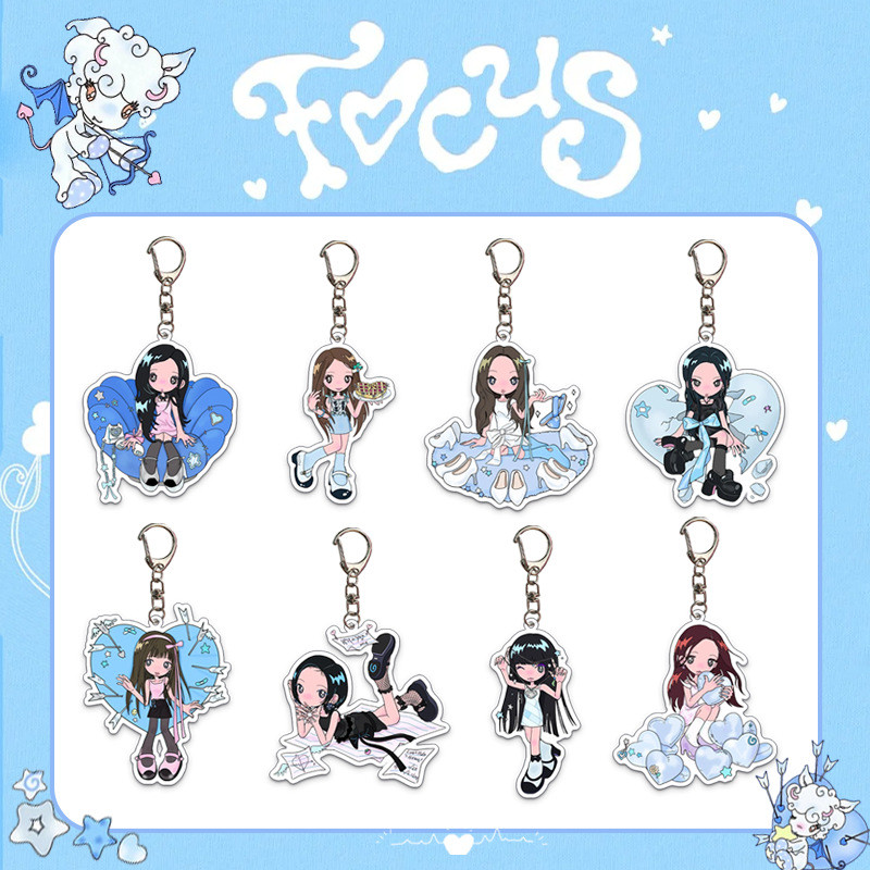 Kpop Idol Hearts2Hearts “FOCUS” Acrylic Keychain H2H Pendant