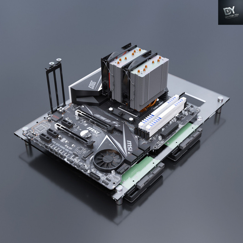 Dfy cpu case gaming atx pc casing transparent casing case DIY Open ...