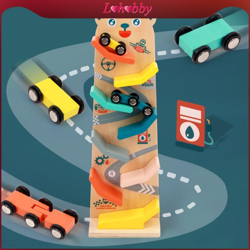 Lohobby Car Ramp Toys Bright Wooden Race Track Car Ramp Racer Fine ...