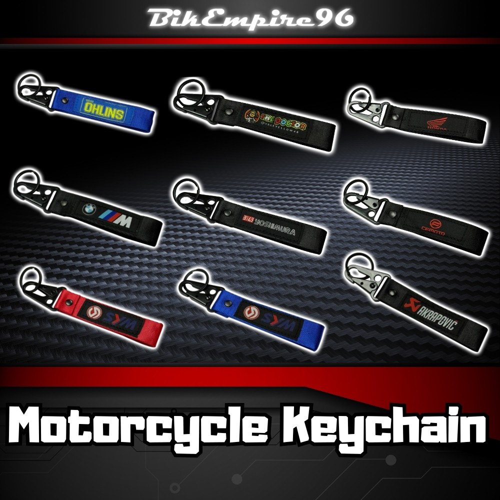 Universal Motorcycle Key Chain Lanyard Hanging Strap with Metal Key ...