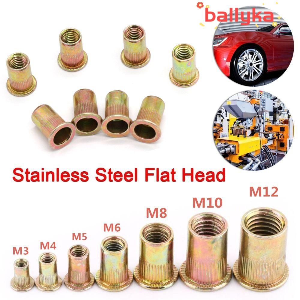 BALLYKA 10pcs Flat Head Rivnut, Insert Nutsert Cap M3 M4 M5 M6 M8 M10 ...