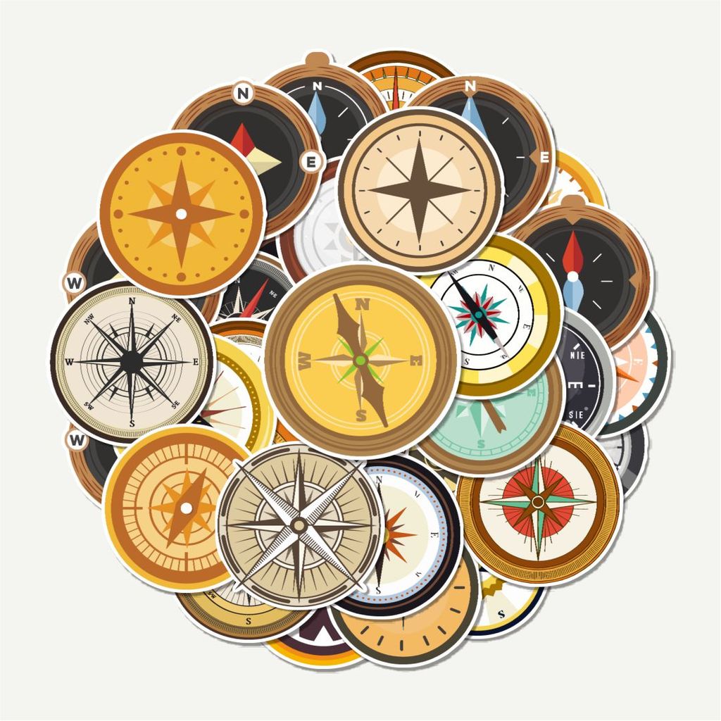 Sticker Pack COMPASS | TUMBLR Sticker | LAPTOP Stickers for Suitcases ...