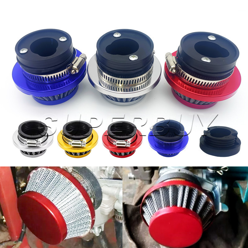 thumbnail image 2 of Universal 42mm-44mm Carburetor Air Filter – Carbon Fiber Style – For ATV, Honda CB, GY6 50cc-150cc 2 of 4