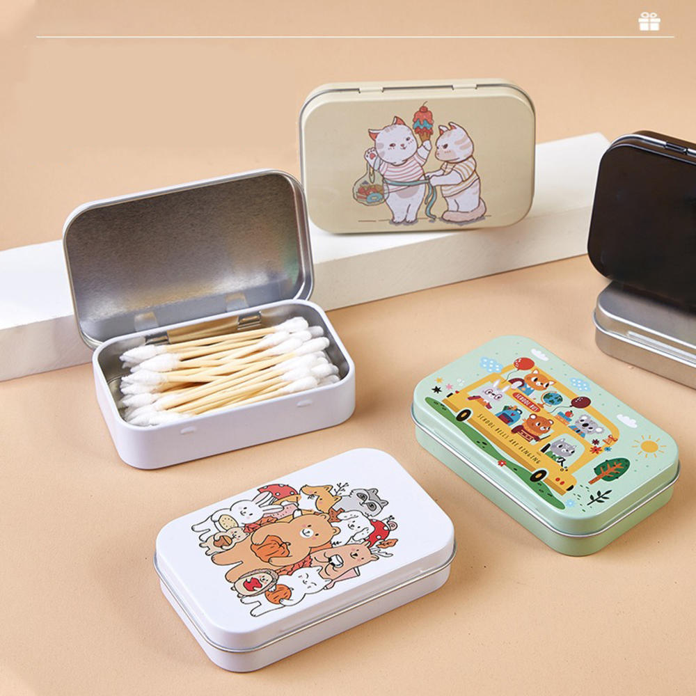 1PC Mini Tinplate Storage Boxes Small Empty Cartoon Trinket Jewelry ...