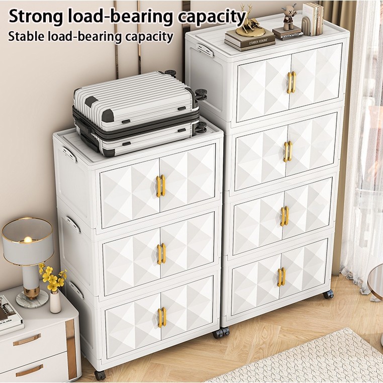 Folding Storage Box Diamond Pattern 50CM-65CM Double Door Foldable ...