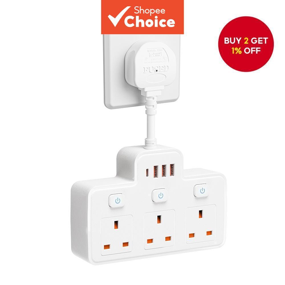 UK wall-mounted short power socket, 2500W/10A maximum power, single ...