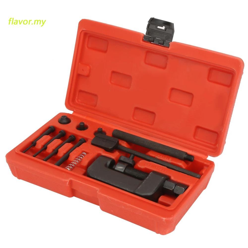 13Pcs Chain Breaker Tool Kit Cutter and Riveter Kit Motorcycle Chain ...