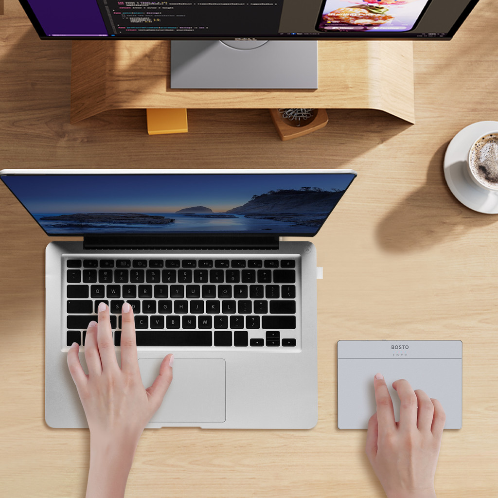 YIWEOG T02 Touchpad – Draadloos & Bedraad (USB-C/2.4G/BT) – 4-vinger Multitouch – Voor Mac, Windows & IPad