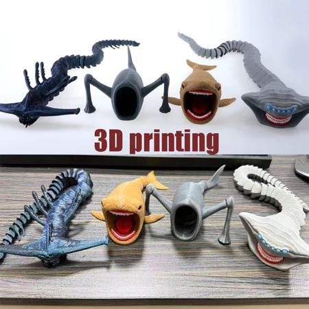 3D Printed Sea Monster Ghost Leviathan Model Toys The Bloop El Gran ...