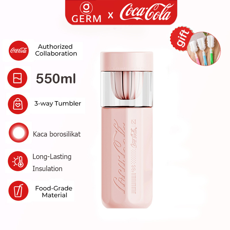 GERM Tumbler Botol Teh Kaca Coca Cola Collection Borosilicate Glass Tea ...