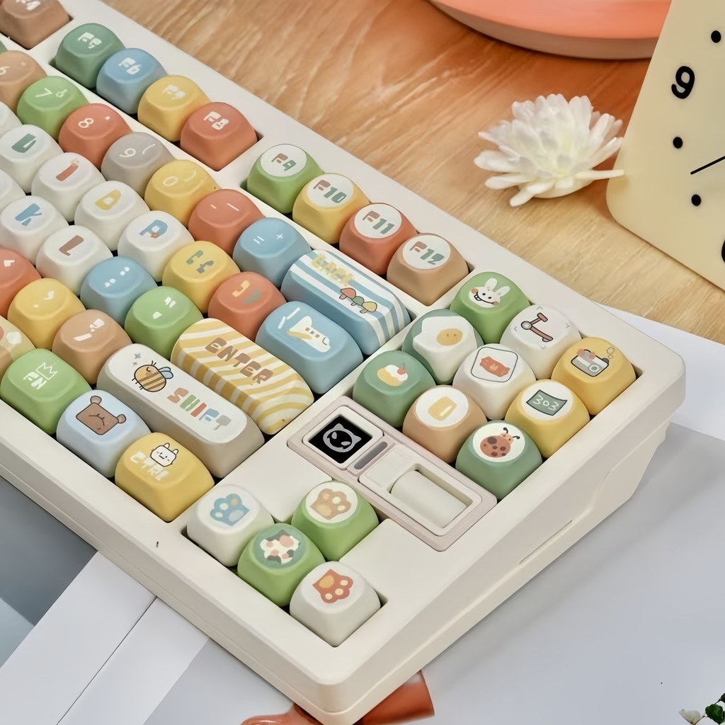 130 Keys Forest Mobilization MOA Profle Keycaps Dye Sublimation PBT ...